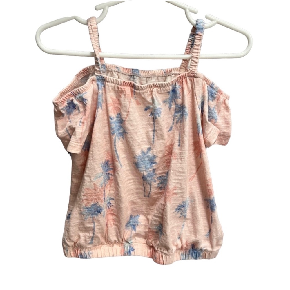Girls pink banded hem top